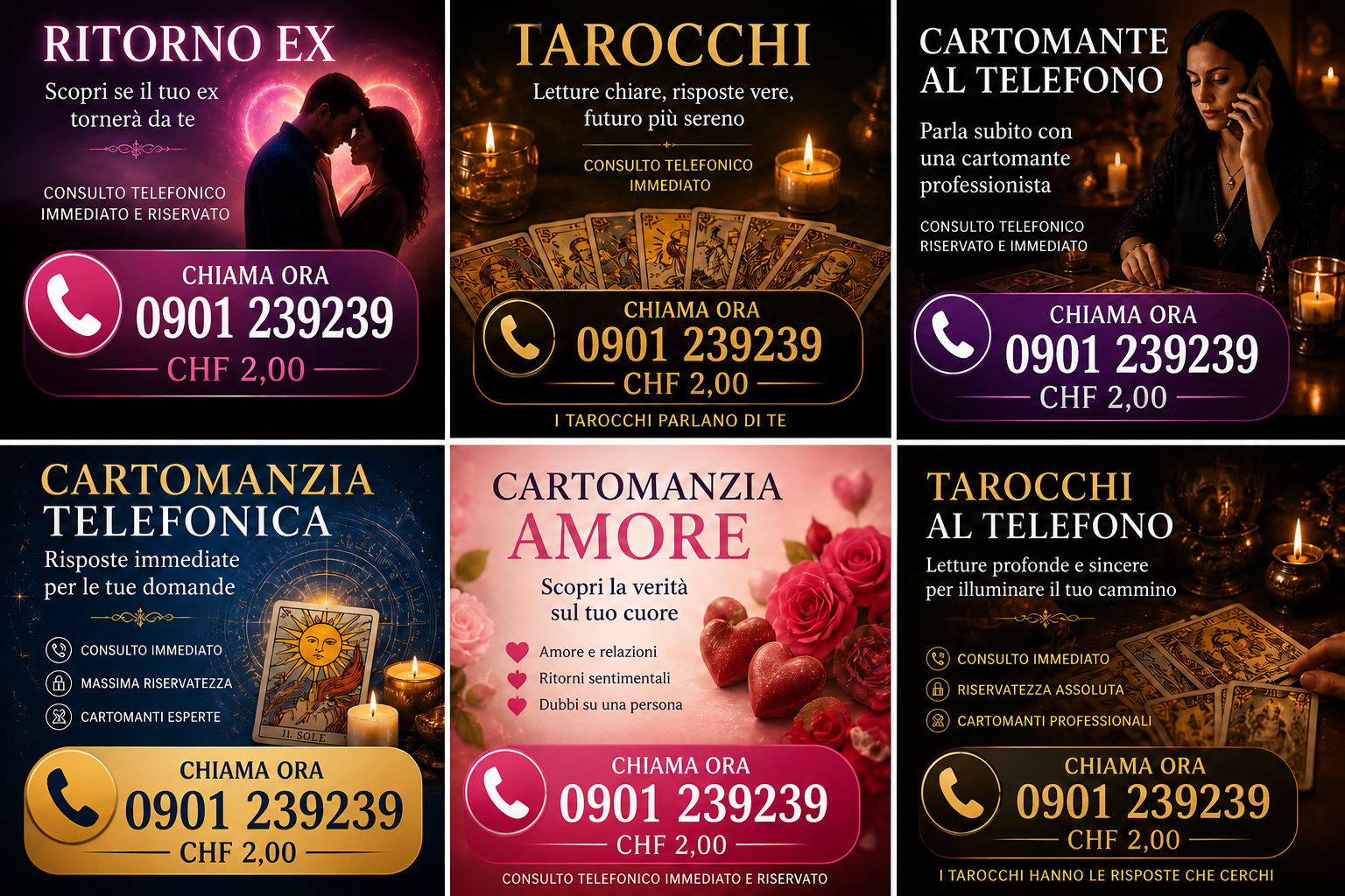 Lettura dei tarocchi al telefono per consulti immediati