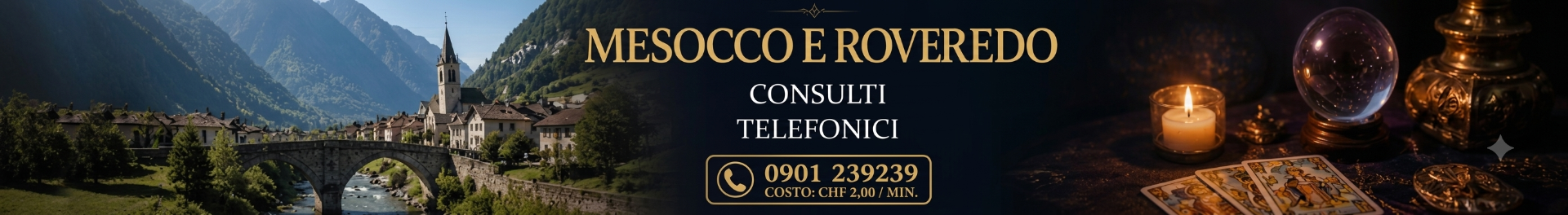 Consulto di cartomanzia a Mesocco per lettura dei tarocchi al telefono