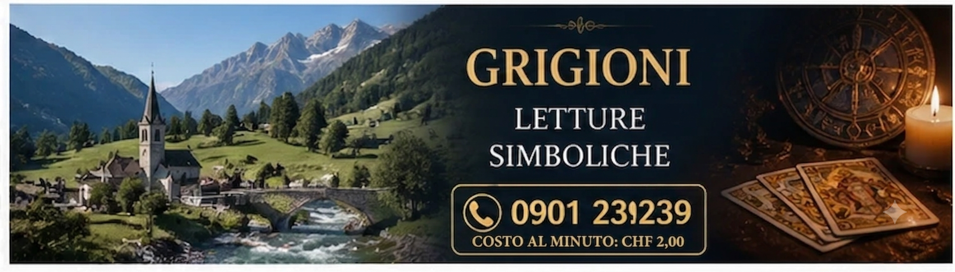 Cartomanzia telefonica nei Grigioni per amore e situazioni personali