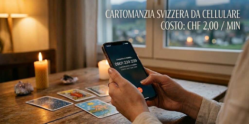 Cartomanzia Svizzera da cellulare con numero 0901 239 239 accessibile da Swisscom Sunrise e Salt