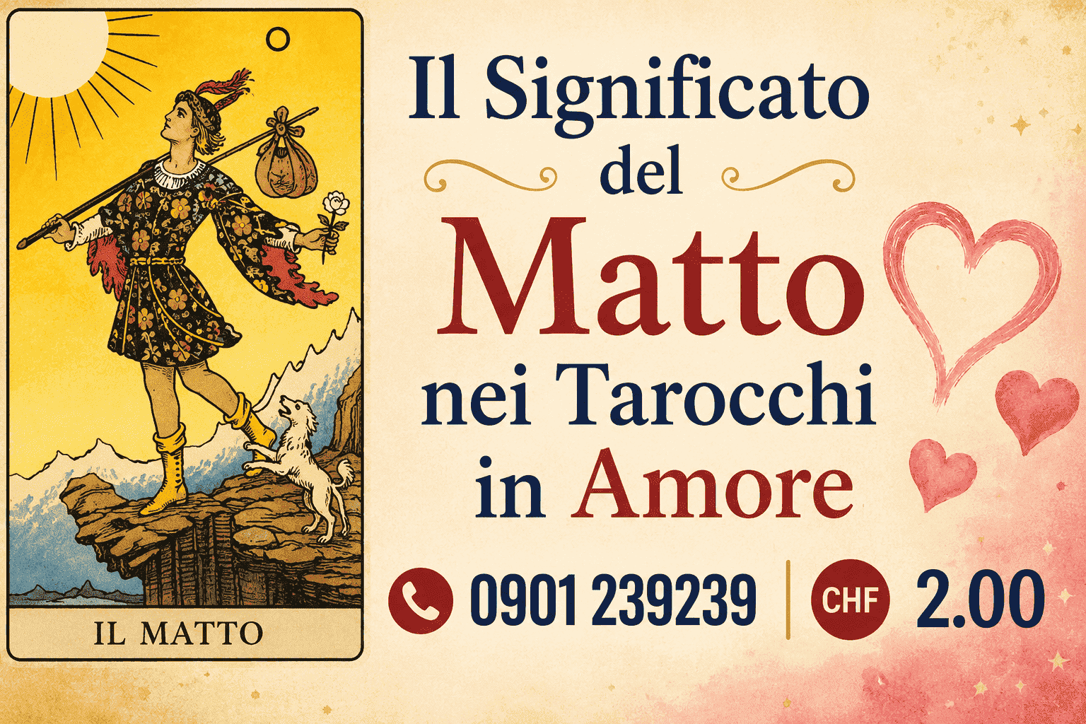 Il Matto nei Tarocchi Amore Svizzera 0901239239